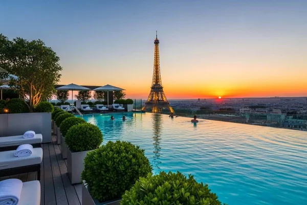 Piscine hôtel Tour Eiffel : les vues imprenables